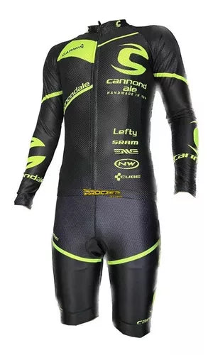 Uniforme De Ciclismo Conjunto Tirantes Badana Manga Larga - Velocity Savage