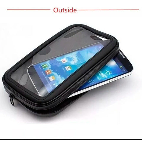 Soporte Porta Celular Moto Bolso Impermeable Estuche Bici