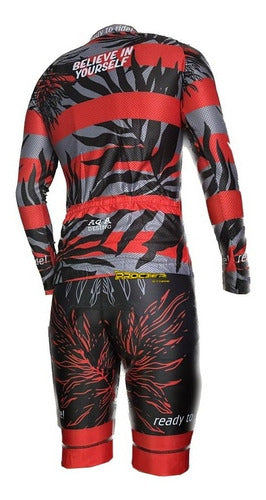 Uniforme De Ciclismo Conjunto Tirantes Badana Manga Larga