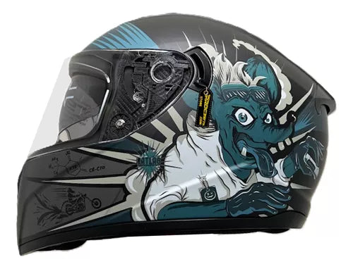 Casco Xecuro Certificado Doble Visor Transparente - Velocity Savage