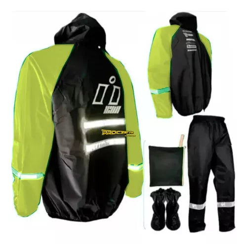 Impermeable Siliconado Para Motociclista 4 Piezas Xxl - Velocity Savage