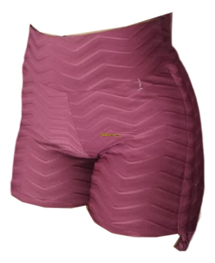 Lycra Corta Short Levanta Cola Push Up Deportivo Texturizado