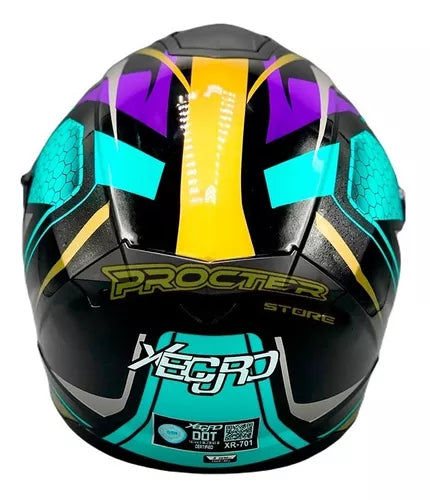 Casco Xecuro Certificado Doble Visor Transparente - Velocity Savage