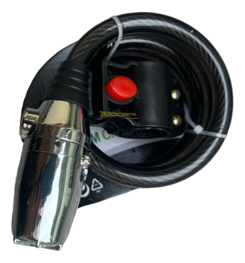 Candado Guaya con Alarma Negro