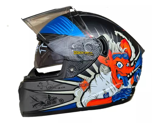 Casco Xecuro Certificado Doble Visor Transparente - Velocity Savage