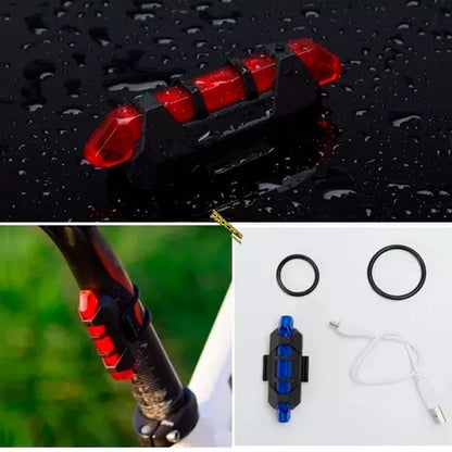 Luz Led Recargable USB Bicicleta Delantera O Trasera - Velocity Savage