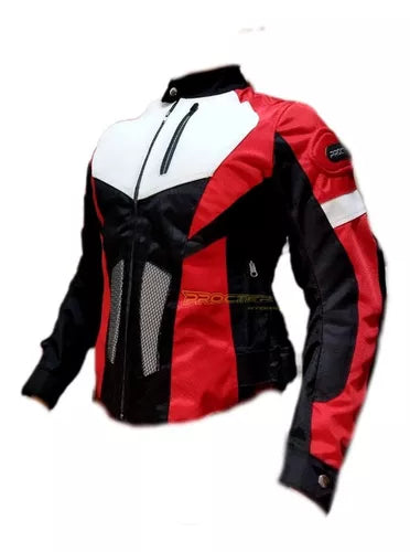 Chaqueta Moto Protecciones Reflectiva Mujer Dama Fabricación - Velocity Savage