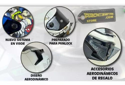 Casco Xtrong Integral Visor Magnético Deportivo Certificado - Velocity Savage