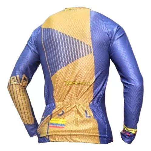 Jersey Ciclismo Maillot Manga Larga Ruta Mtb Colombia Camisa - Velocity Savage