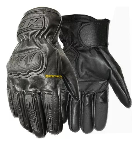 Guantes 100% Cuero Para Moto Tactil Con Limpiavisor - Velocity Savage