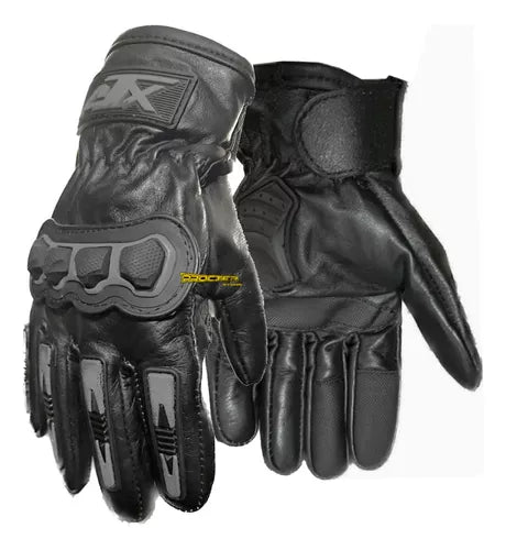 Guantes 100% Cuero Para Moto Tactil Con Limpiavisor - Velocity Savage