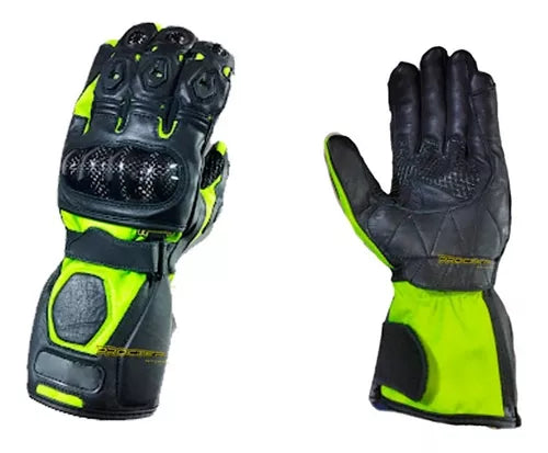 Guantes Cuero Moto Caña Larga Con Protección Certificados - Velocity Savage