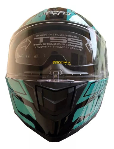 Casco Xecuro Certificado Doble Visor Transparente - Velocity Savage