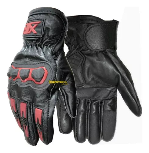 Guantes 100% Cuero Para Moto Tactil Con Limpiavisor - Velocity Savage