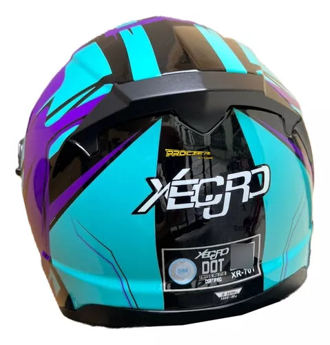 Casco Xecuro Certificado Doble Visor Transparente - Velocity Savage