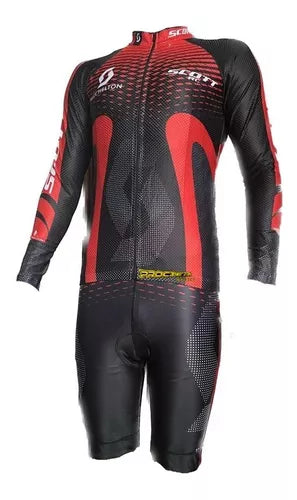 Uniforme De Ciclismo Conjunto Tirantes Badana Manga Larga - Velocity Savage