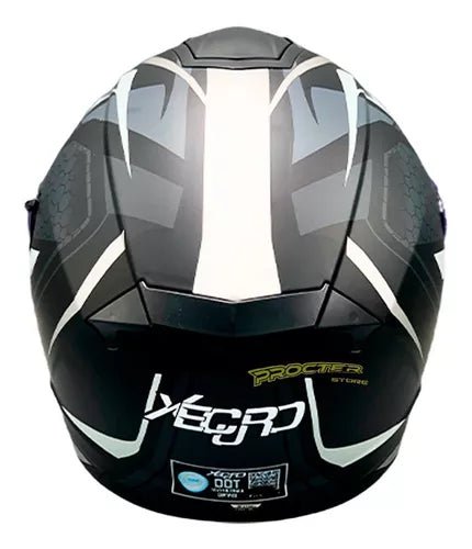 Casco Xecuro Certificado Doble Visor Transparente - Velocity Savage