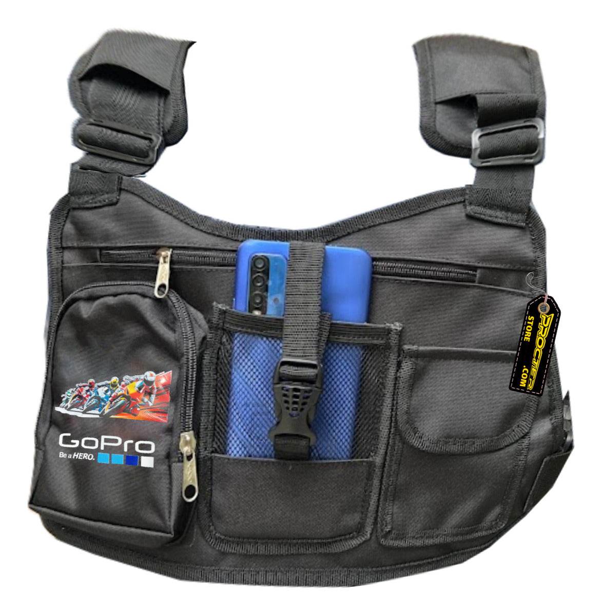 Pechera Moto Cangurera Porta Celular Multiusos - Precio - Envio gratis