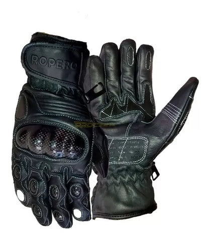 Guantes En Cuero Con Protección En Fibra De Carbono - Velocity Savage