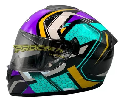 Casco Xecuro Certificado Doble Visor Transparente - Velocity Savage