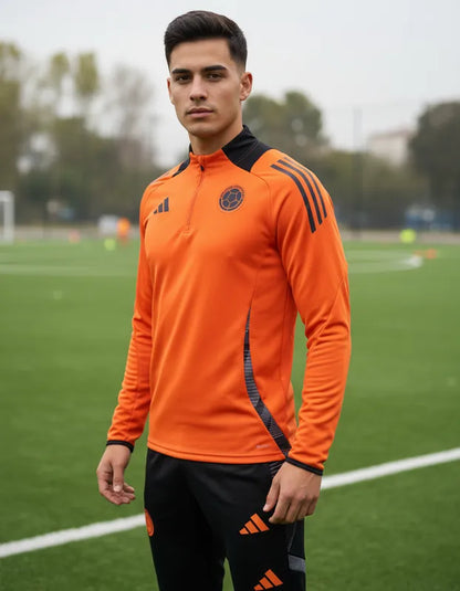 Sudadera Hombre Adidas entrenamiento Tiro 24 - Naranja-Negro Envío Incluído