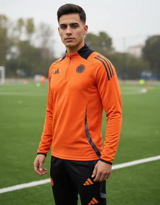 Sudadera Hombre Adidas entrenamiento Tiro 24 - Naranja-Negro Envío Incluído
