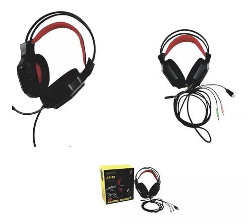 Audifonos Con Microfono Diadema Gamer As 80 Rgb Iluminado Color Negro - Velocity Savage