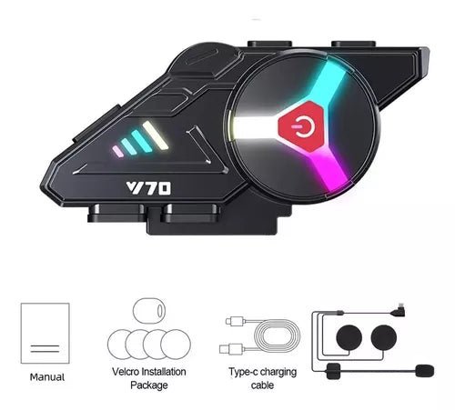 Auriculares Para Casco De Motocicleta Con Control De Voz P70 - Velocity Savage