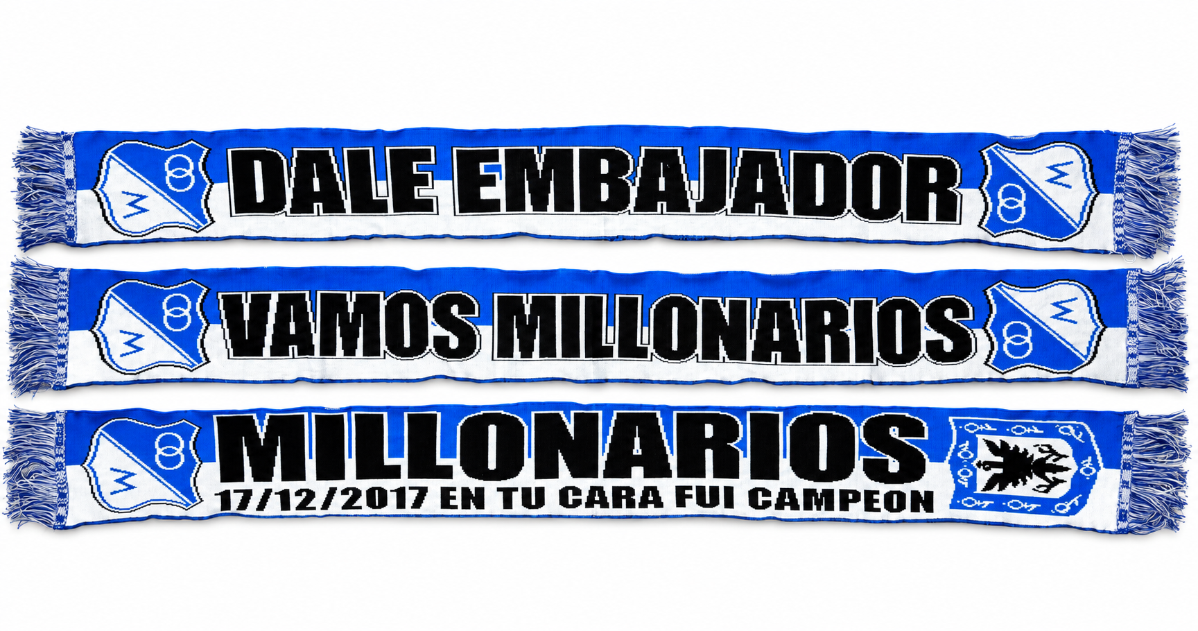 bufanda Millonarios FC para fanático del fútbol colombiano