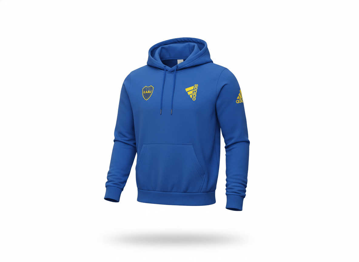Buzo Hoodie Boca Juniors Azul Entrenamiento | Velocity Savage