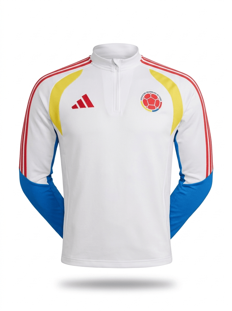 Buzo Hoodie Con Capota Selección Colombia Blanco