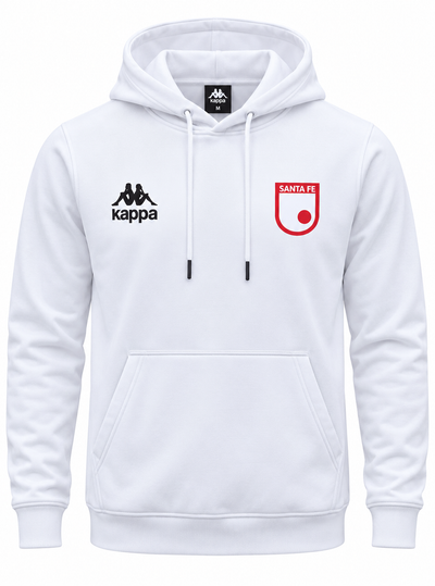 Buzo Hoodie Santa Fe, foto de estudio en fondo blanco