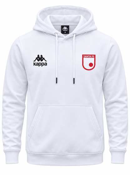 Buzo Hoodie Santa Fe, foto de estudio en fondo blanco