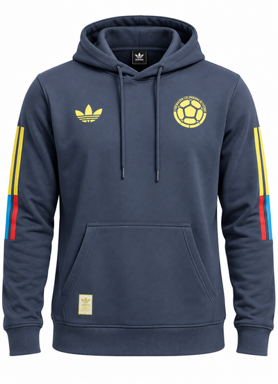 Buzo Hoodie Selección Colombia, foto de estudio en fondo blanco
