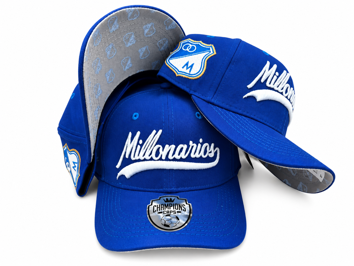 cachucha Millonarios azul para estilo urbano y fútbol colombiano