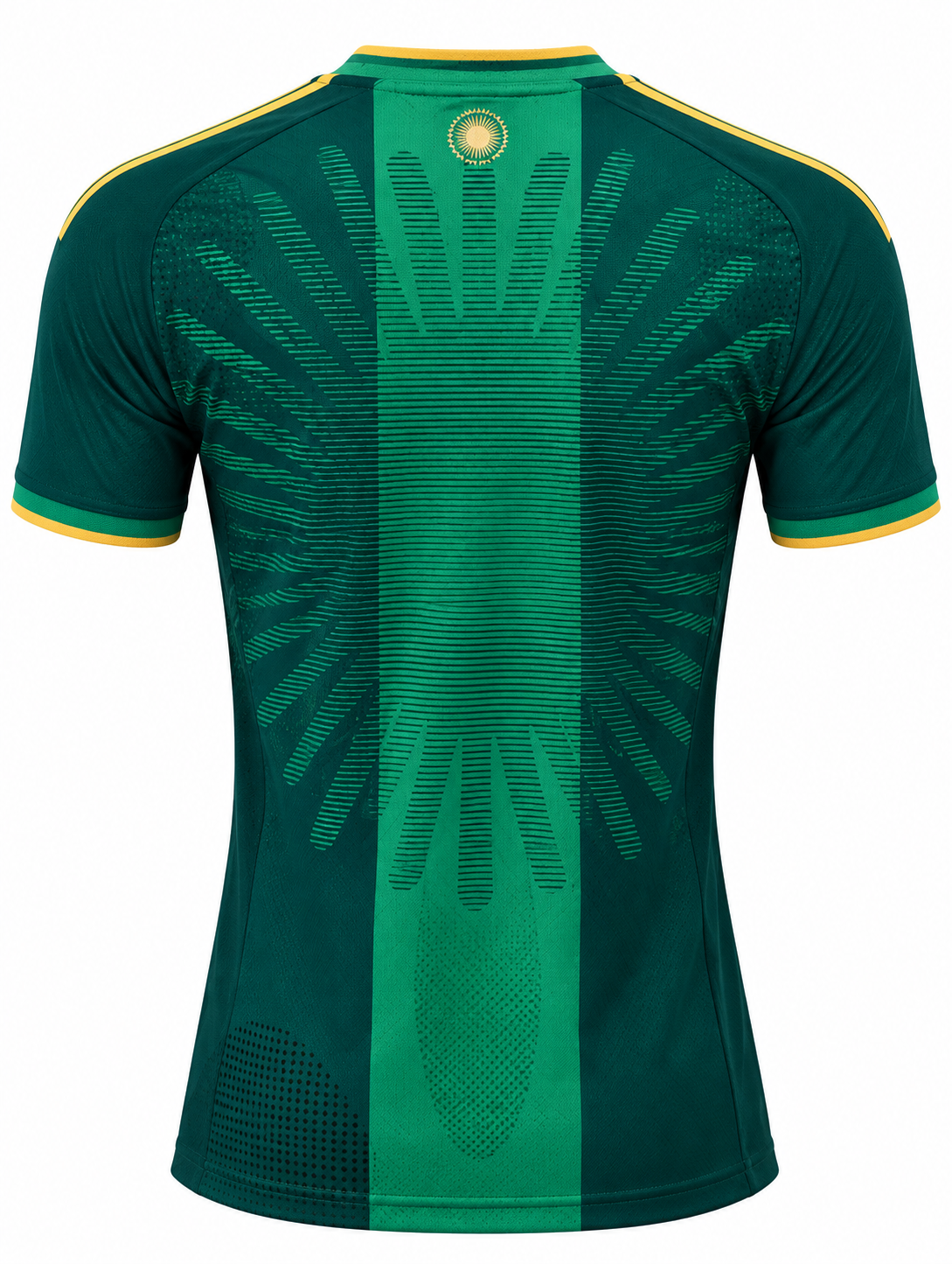 Espalda lisa de la camiseta verde de Argentina edición despedida de Messi, lista para poner nombre y número