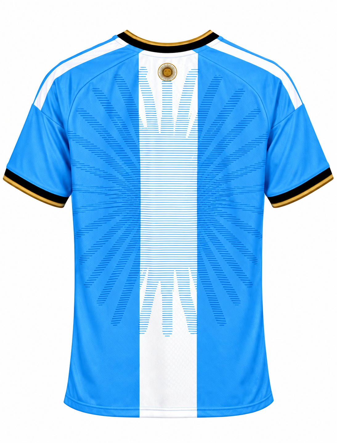 Plain back of the Argentina Messi farewell edition jersey, ready for a name and number