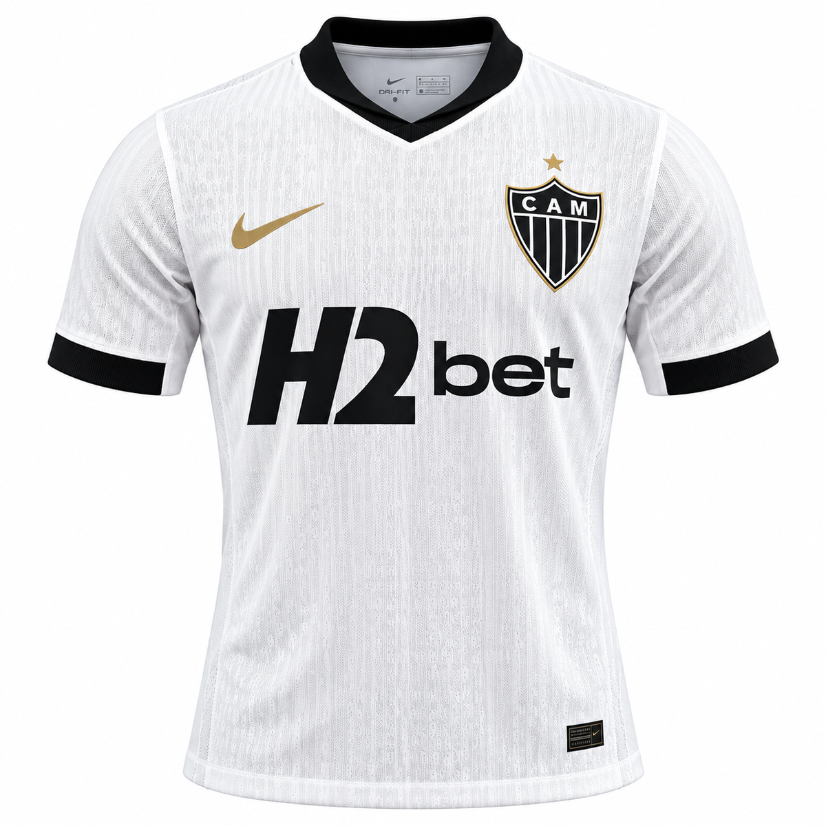 Camiseta visitante del Atlético Mineiro 2026 blanca con cuello y puños negros