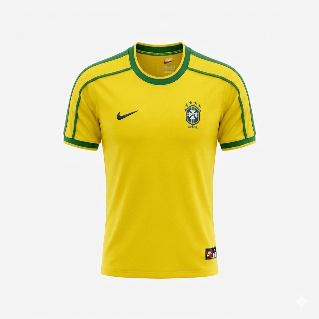 Camiseta Brasil 1998 Local Retro Calidad 1:1 - tag5 | Velocity Savage Colombia