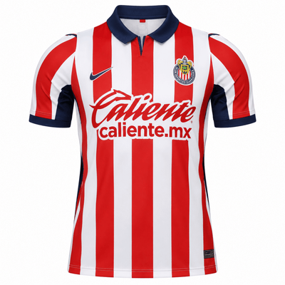 camiseta Chivas de Guadalajara 2026 con escudo y logos termosellados