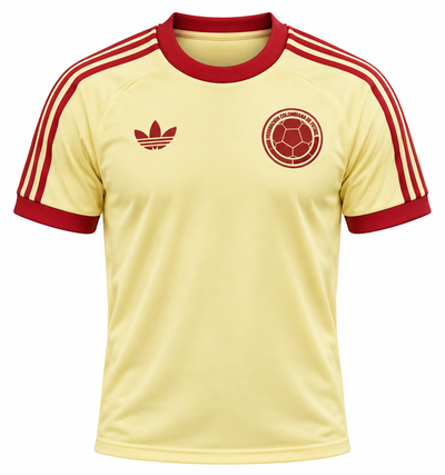 Camiseta Colombia Adicolor 3 Rayas, foto de estudio en fondo blanco