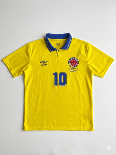 Camiseta Colombia Retro Mundial Francia 1998 Amarilla Versión Jugador y Fan - Calidad 1:1 | Velocity Savage