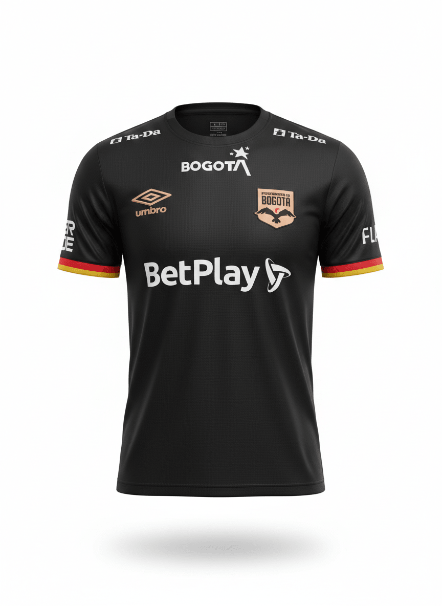 Camiseta Internacional de Bogotá Visitante Negra | Velocity Savage