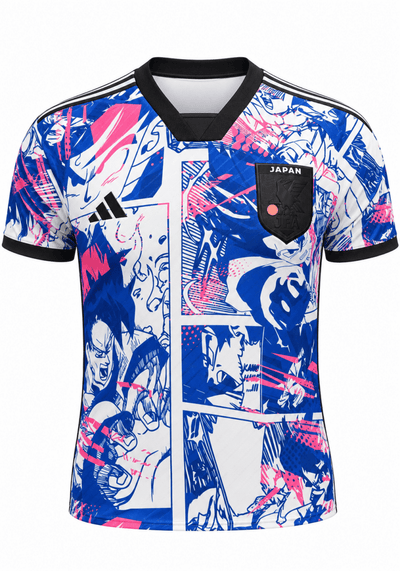 camiseta Japón blanca anime con escudo y logos termosellados