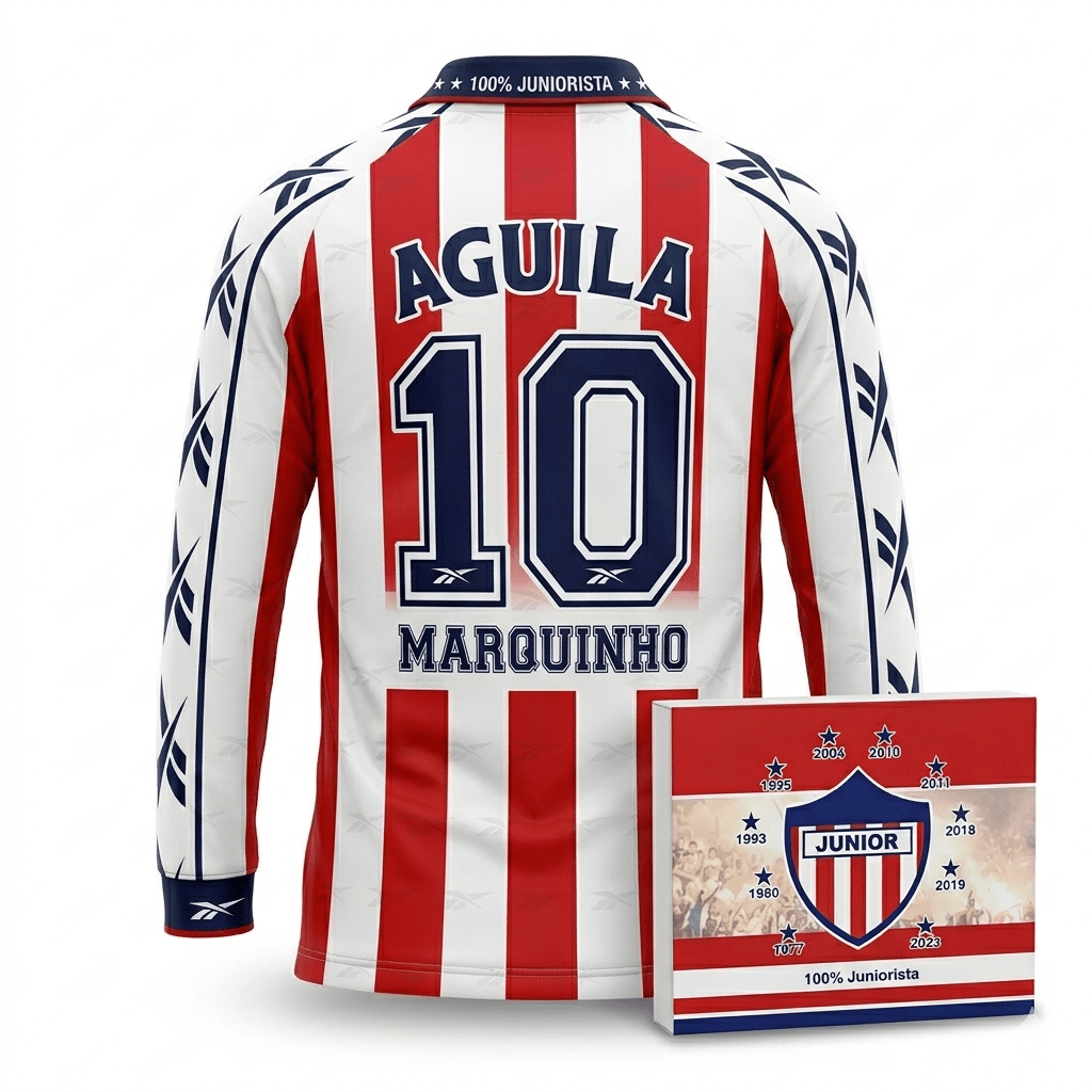 Camiseta Junior de Barranquilla Retro 1998 Manga Larga Versión Jugador y Fan - Calidad 1:1 | Velocity Savage