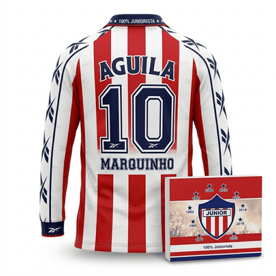 Camiseta Junior de Barranquilla Retro 1998 Manga Larga Versión Jugador y Fan - Calidad 1:1 | Velocity Savage