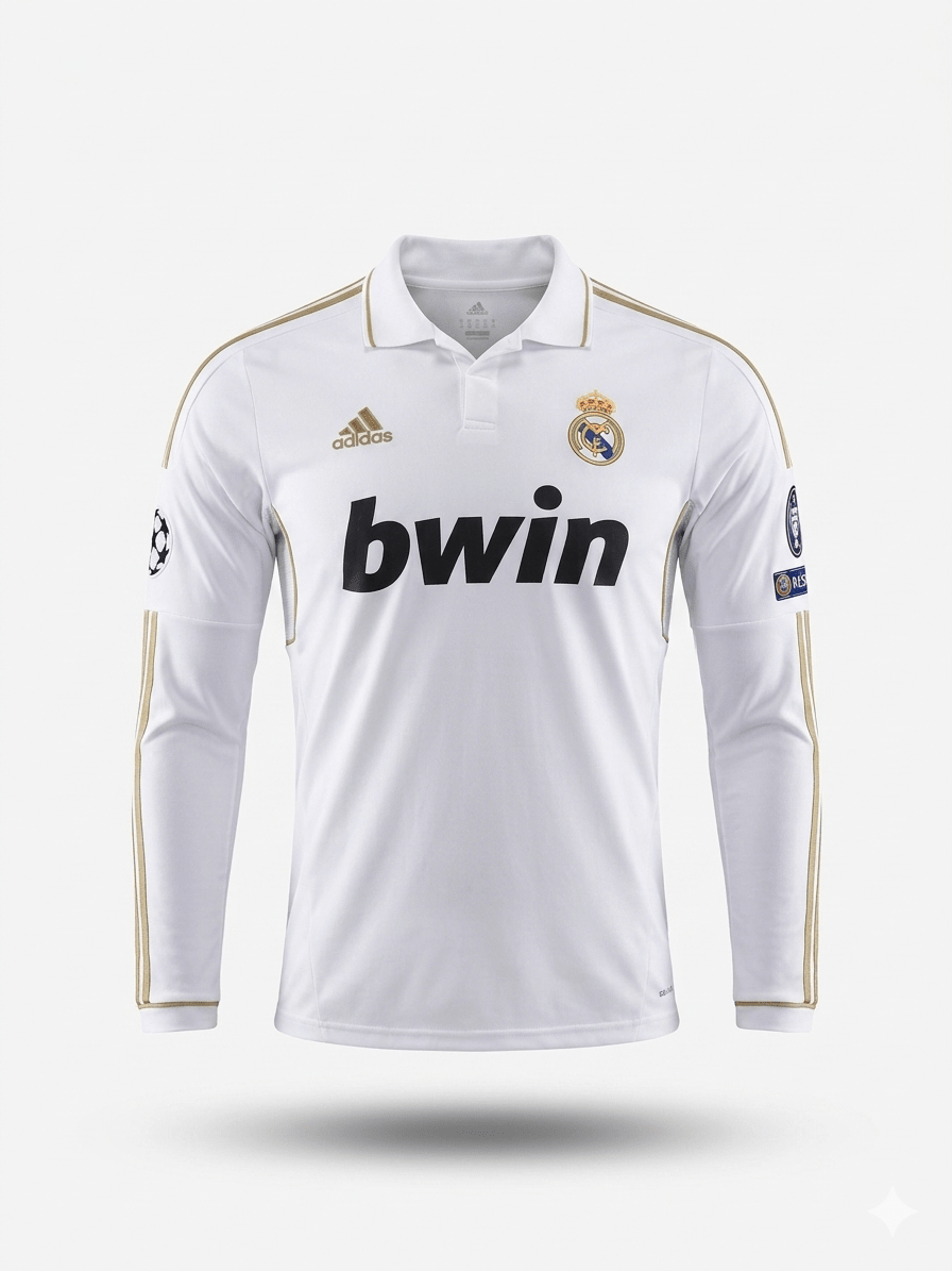 Camiseta Local Manga Larga Real Madrid 2011 Versión Jugador y Fan - Calidad 1:1 | Velocity Savage