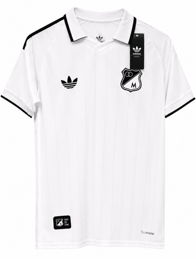 Camiseta Millonarios 80 años edición especial con escudo bordado