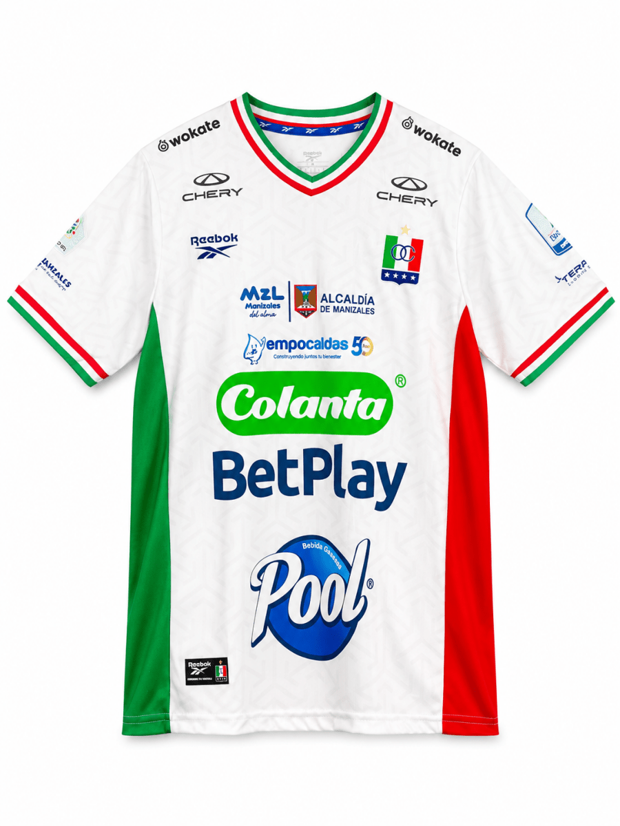 Camiseta Once Caldas 2026 local Reebok blanca