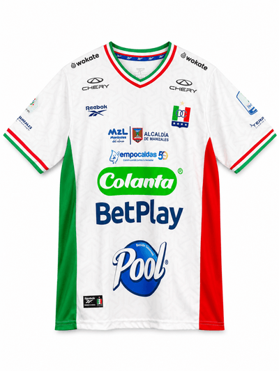 Camiseta Once Caldas 2026 local Reebok blanca